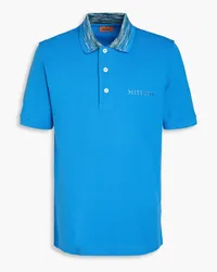 Missoni Cotton-piqué polo shirt - Blue Blue