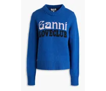 Jacquard-knit sweater - Blue