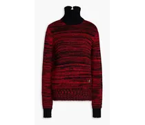 Marled wool turtleneck sweater - Black