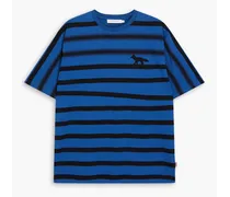 Kitsuné Kajsa striped cotton-jersey T-shirt - Blue Blue