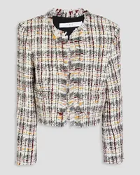 IRO Checked wool-blend bouclé-tweed jacket - White White