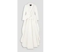 Silk-faille peplum jacket - White