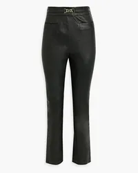 Derek Lam Fia belted leather slim-leg pants - Black Black