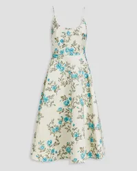 EMILIA WICKSTEAD Lana floral-print satin midi dress - White White