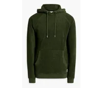 Cotton-terry hoodie - Green