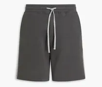 Cotton-blend jersey shorts - Gray