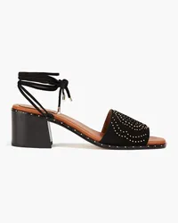 Maje Studded suede sandals - Black Black