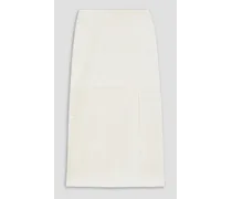Layered sequined mesh midi skirt - White