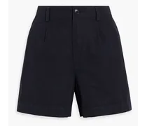 Boy cotton and linen-blend twill shorts - Blue