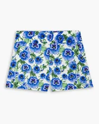 Alice + Olivia Alice Olivia - Floral-print crepe shorts - Blue Blue