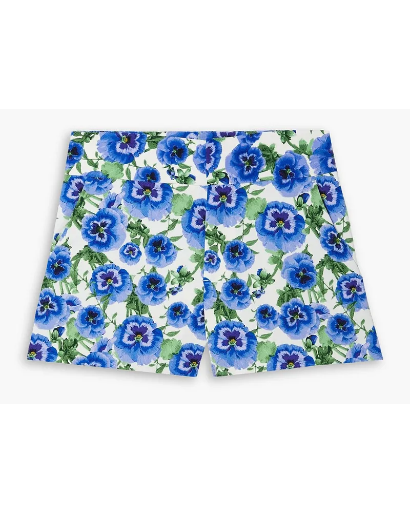 Alice + Olivia Alice Olivia - Floral-print crepe shorts - Blue Blue