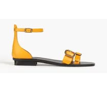 Buckled leather sandals - Yellow