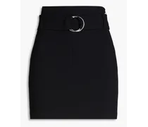Belted crepe mini skirt - Black