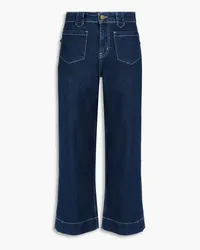 Frame Denim Cropped high-rise straight-leg jeans - Blue Blue