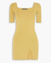 Zeynep Arcay Stretch-knit mini dress - Yellow Yellow