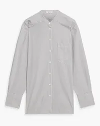 Iris & Ink Tyra striped cotton-poplin shirt - Gray Gray