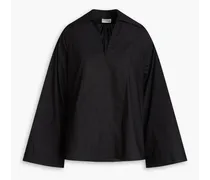 Edina cotton-poplin blouse - Black