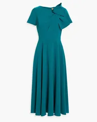 Roksanda Ilincic Bow-embellished crepe midi dress - Blue Blue