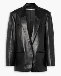 Alexander Wang Oversized leather blazer - Black Black