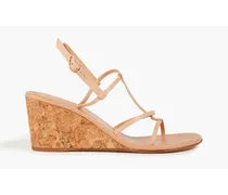 Fay leather wedge slingback sandals - Neutral