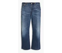 Mid-rise straight-leg jeans - Blue