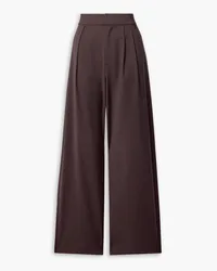 tibi Tropical Stella woven wide-leg pants - Brown Brown