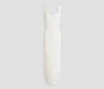 Ribbed bandage maxi dress - White