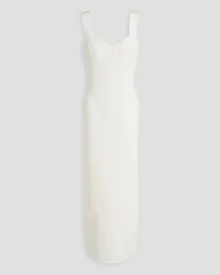 Hervé Léger Ribbed bandage maxi dress - White White