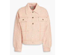 Houndstooth tweed jacket - Pink