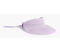 Ricky grosgrain-trimmed hemp-blend visor - Purple
