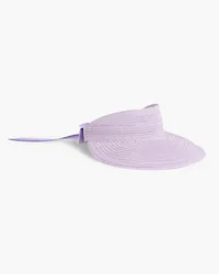 Eugenia Kim Ricky grosgrain-trimmed hemp-blend visor - Purple Purple