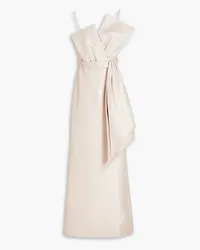 Badgley Mischka Draped faille gown - Pink Pink