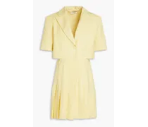 Lilirose cutout woven mini shirt dress - Yellow