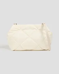 Brunello Cucinelli Quilted shell shoulder bag - White White