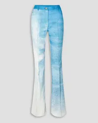 Akris Farid printed high-rise flared jeans - Blue Blue