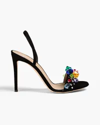 Giuseppe Zanotti Basic 105 embellished suede sandals - Black Black