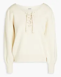 Sandro Lace-up knitted sweater - White White