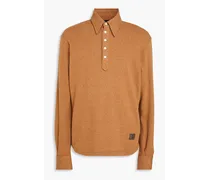 Wool-blend polo sweater - Brown