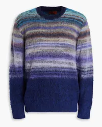 Missoni Brushed striped knitted sweater - Blue Blue