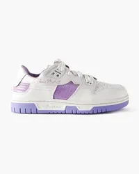 Acne Studios Logo-print metallic textured-leather and PVC sneakers - Purple Purple