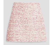 Alice Olivia - Riley sequined bouclé-tweed mini skirt - Pink