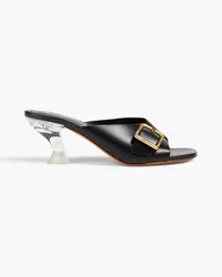 TOD'S Buckled leather mules - Black Black