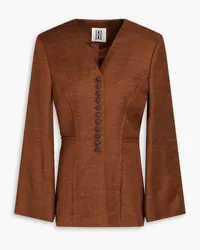 By Malene Birger Abruzzi slub twill blazer - Brown Brown