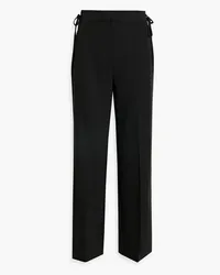 Derek Lam Raya lace-up twill wide-leg pants - Black Black