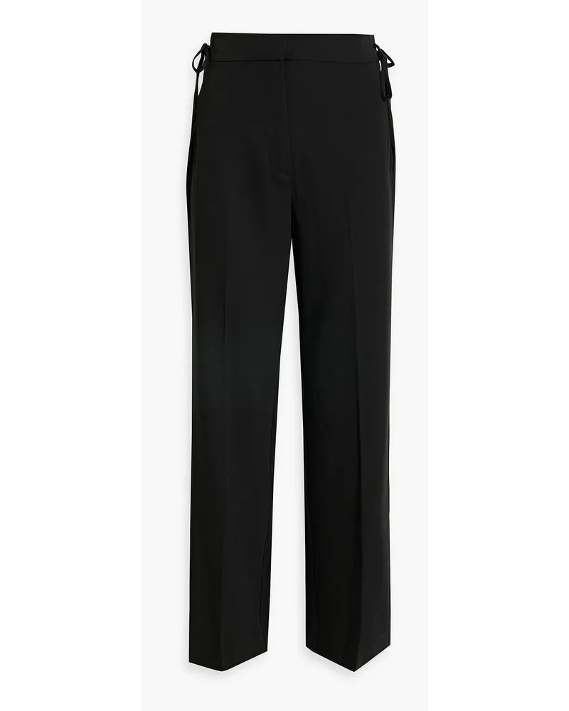 Derek Lam Raya lace-up twill wide-leg pants - Black Black