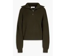 Tiphanie merino wool half-zip sweater - Green