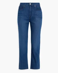 Nili Lotan Distressed high-rise straight-leg jeans - Blue Blue