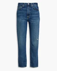 Nili Lotan Distressed high-rise straight-leg jeans - Blue Blue