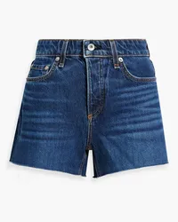 Rag & Bone Dre frayed denim shorts - Blue Blue