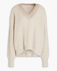 Brunello Cucinelli Ribbed cashmere sweater - Neutral Neutral